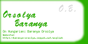 orsolya baranya business card